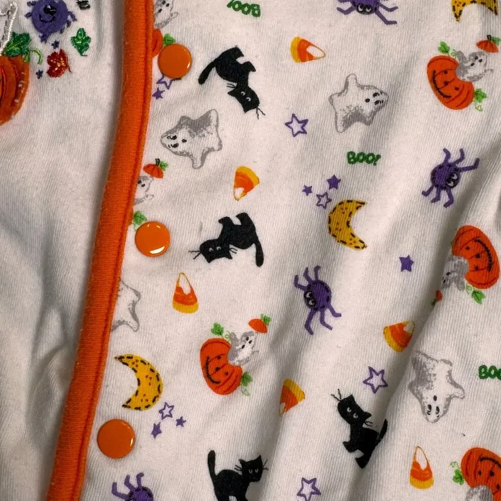 2pc set Miniwear Baby's First Halloween Snap Romper + Hat 3-6M New